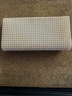 JR Julius Resnick Vintage Glass Pearl Beaded Clutch Evening Bag ✨